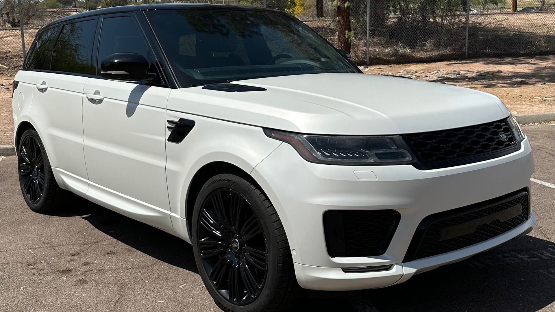 Range Rover SUV wrapped in Satin White vinyl wrap in Scottsdale, Arizona