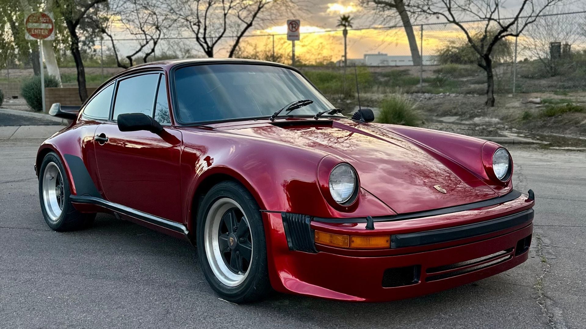 Porsche 911 wrapped in Inozetek Gloss Vampire Red vinyl
